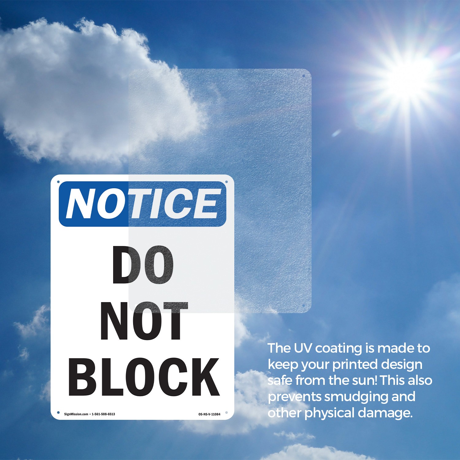 Do Not Block OSHA Notice Sign Metal, Plastic, Or Decal – 5 or 10 Pack