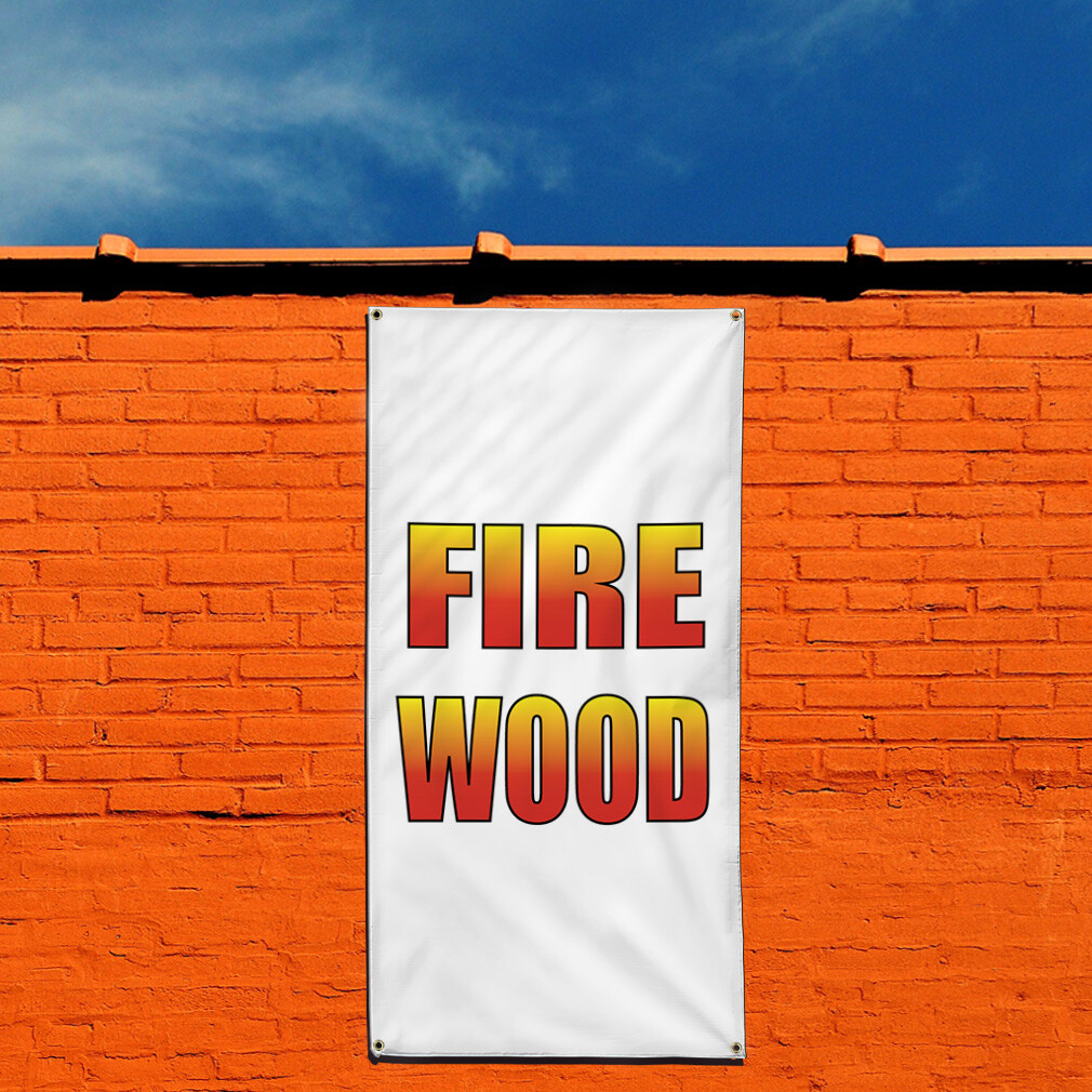 Vertical Vinyl Banner Multiple Sizes Firewood Promotion Business Business