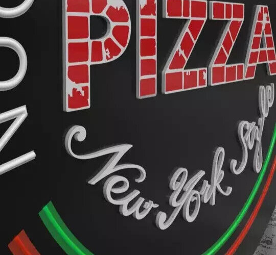 Custom Push Through Signs 3D Wall Logo Business Metal Signs LED Illuminated