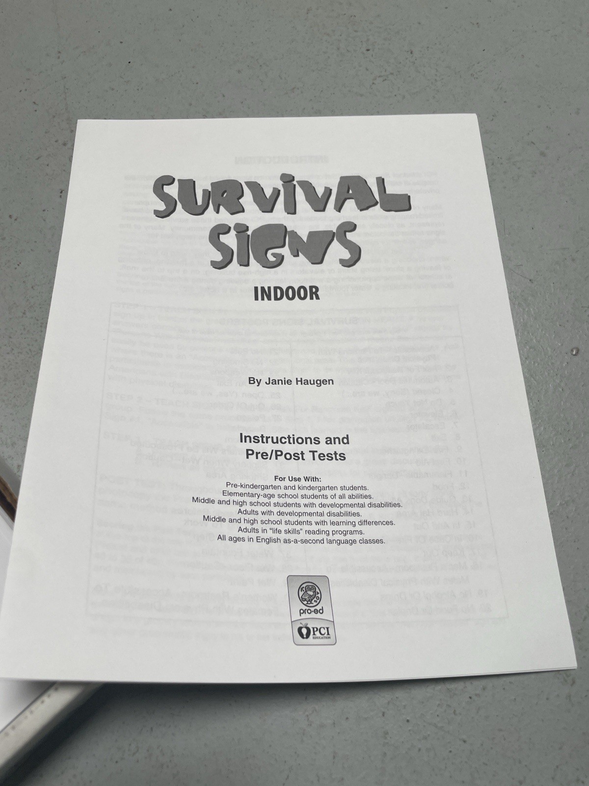 PCI Survival Signs Educational Kits 2 Piece Lot (Indoor & Outdoor)- 41 Signs