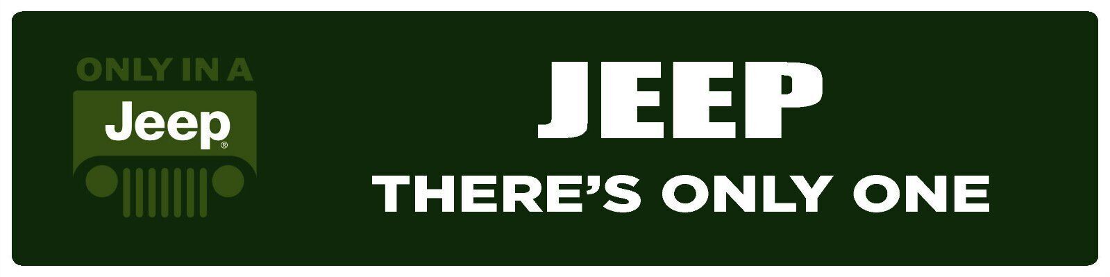 Jeep | Branded Premium Decorative Display Sign | 6&Prime;h x 24&Prime;w