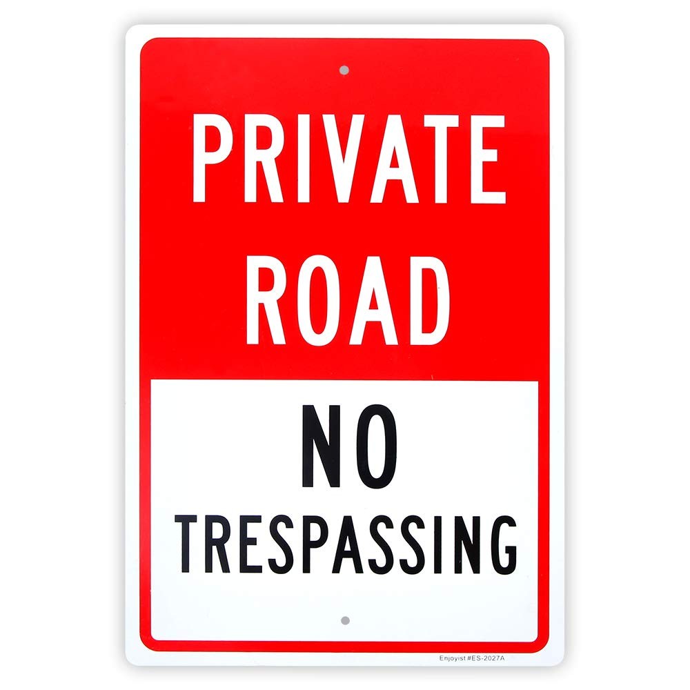 Private Road – No Trespassing 12&Prime; x 18&Prime; ACM Reflective Aluminum Metal Sign Large