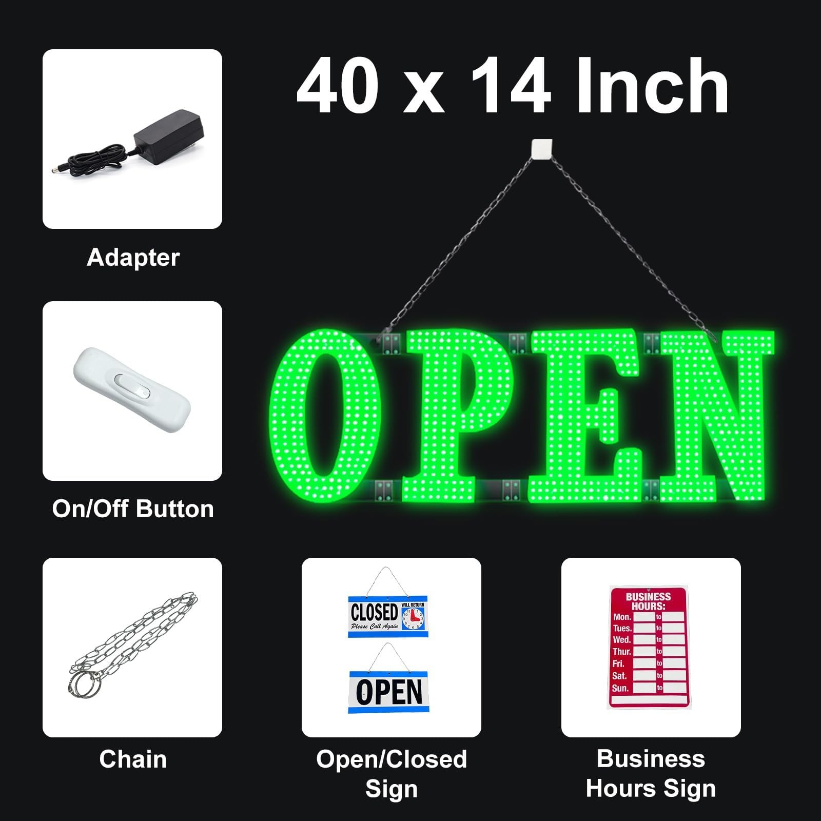 Lemonnova 30X10 Large Led Open Signs For Business Super Bright Unique Design