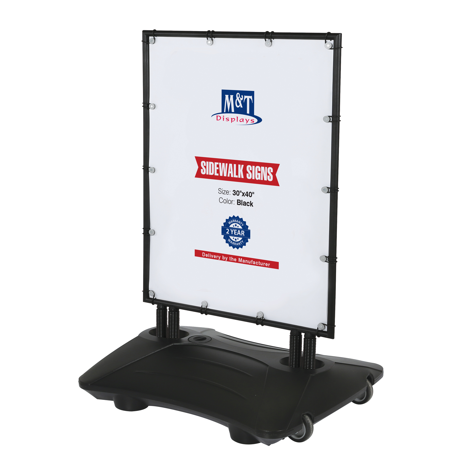 WindPro Weather and Wind Resistant Outdoor Curb Sidewalk Sign Holder 30×40 inch