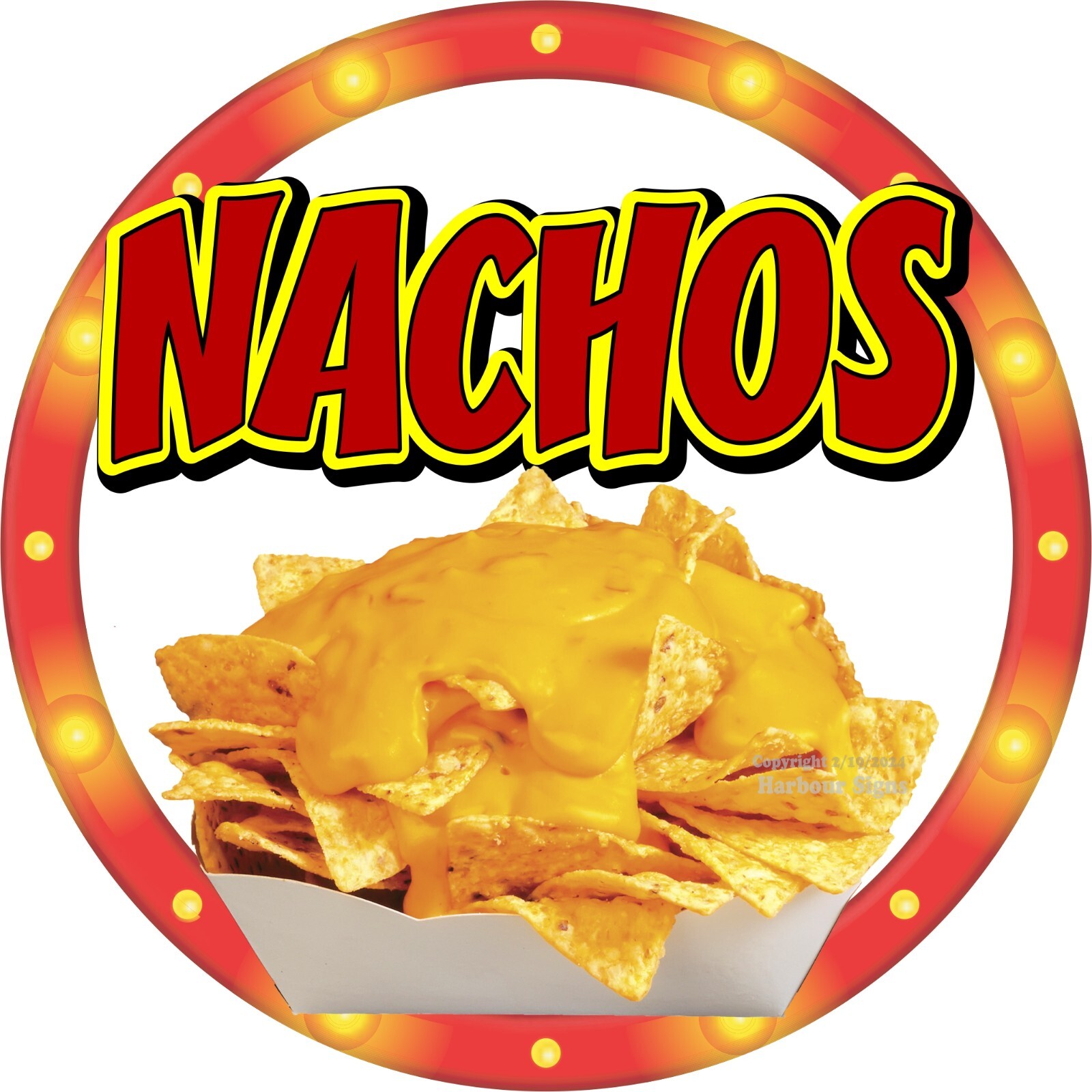 Nachos DECAL Snacks Chicken Concession Food Truck Sticker c2