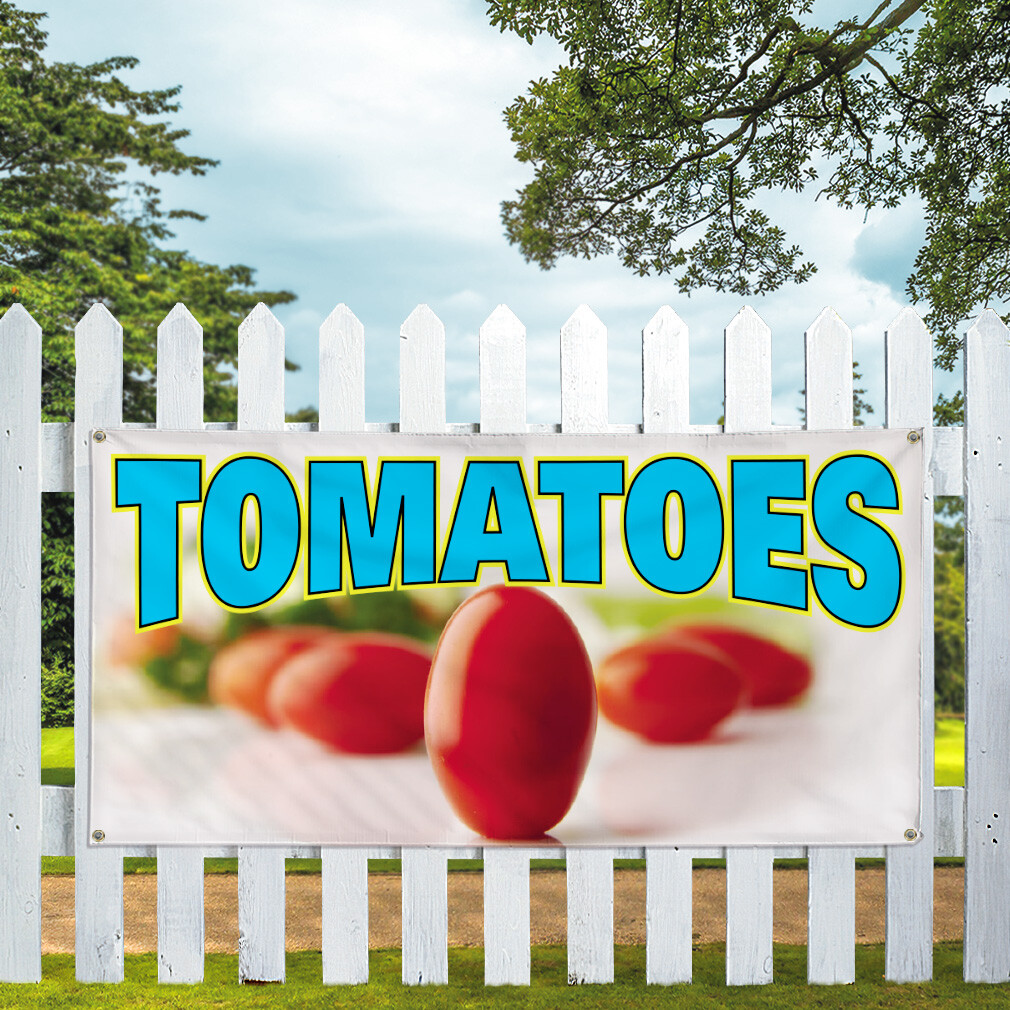 Vinyl Banner Multiple Sizes Tomatoes Outdoor Advertising Printing A Business