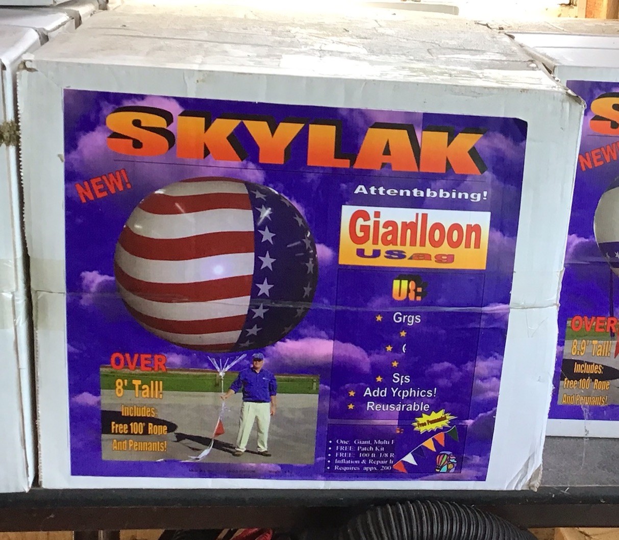 WAREHOUSE LIQUIDATION NEW GIANT 8’ INFLATABLE BALLOON Advertise Patriotic Events