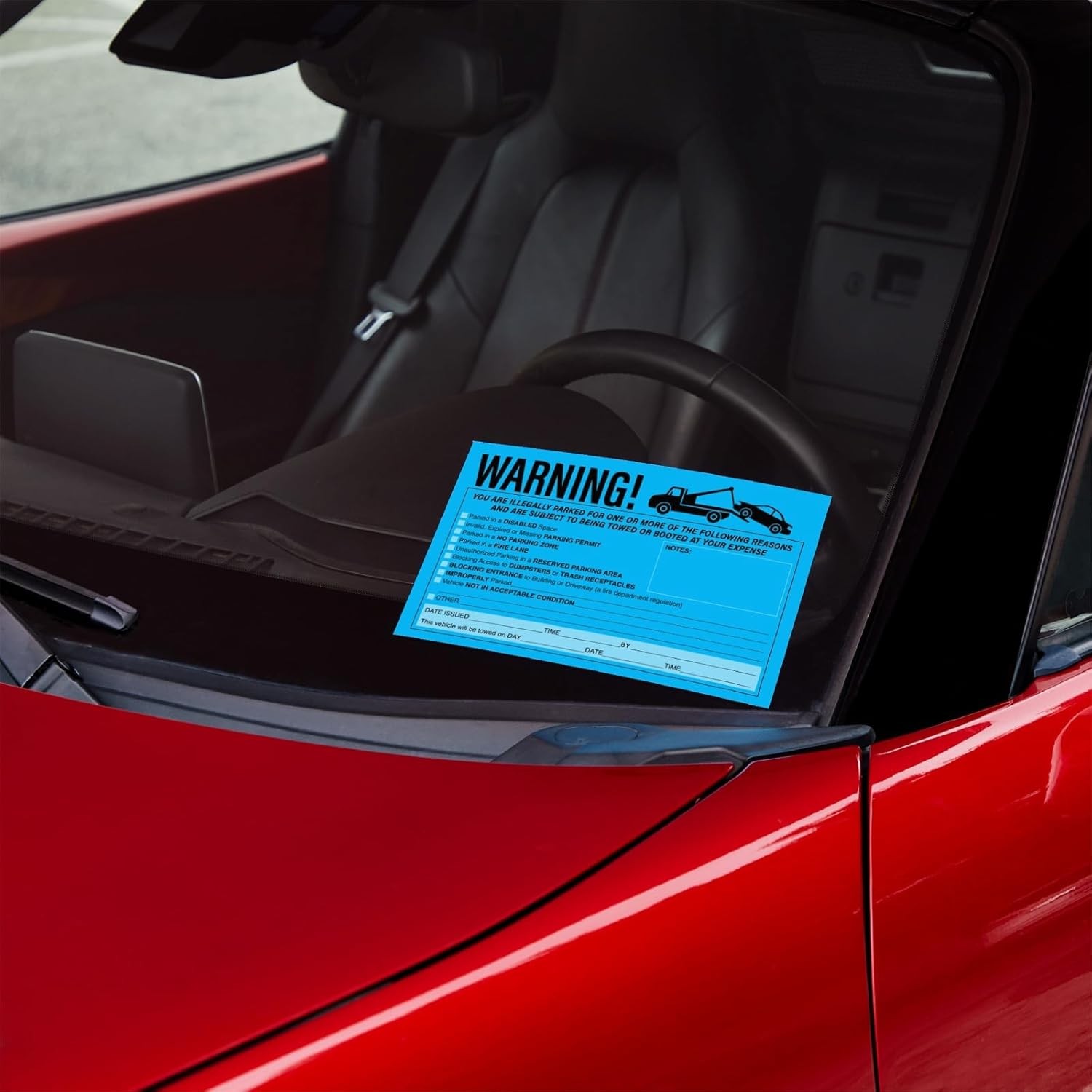 Juvale Tow Stickers for Vehicles – 8 x 5 in, Blue, 50 Pack 8 x 5 Inches, blue
