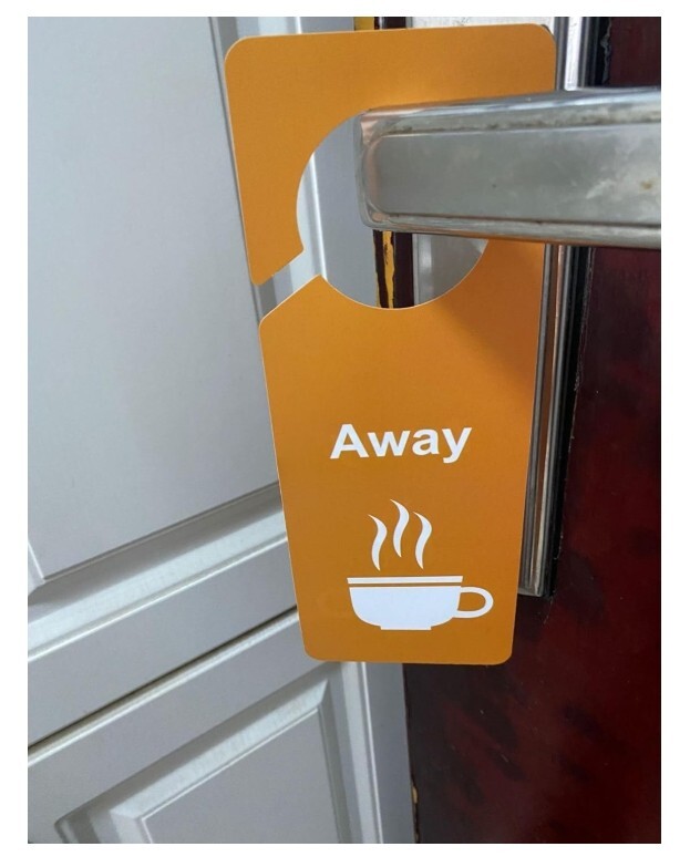 8 PCS 3.5X9.5 » Door Hanger Tags Sign Office Work in a Meeting Do Not Disturb