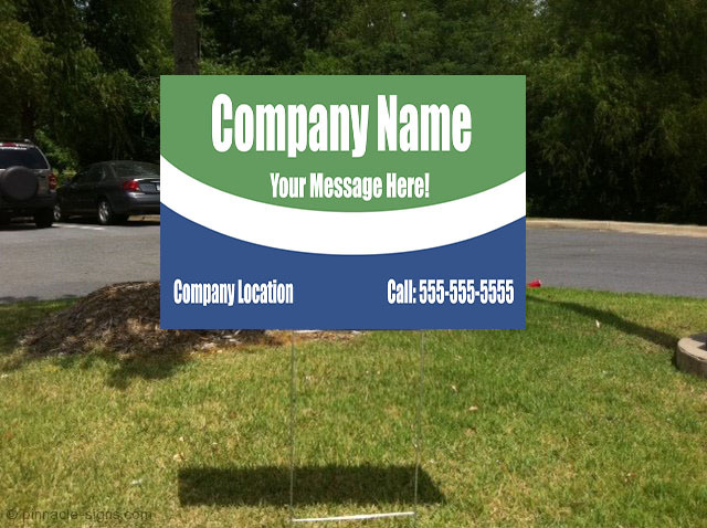 Custom Company Custom Message Address Phone Plastic Yard Sign /FREE Stakes