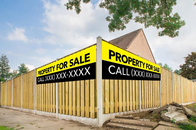 PROPERTY FOR SALE Banner – Custom Outdoor Flag Sign Real Estate YOUR PHONE #