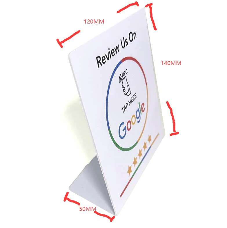 Google Review Stand Counter Sign Stand NFC + QR Code