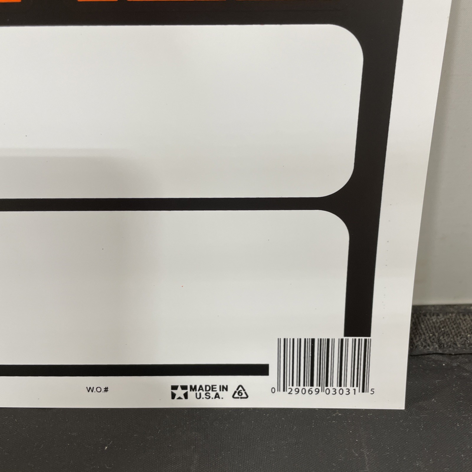 Sign « For Sale » For Cars Year/Model Orange & Black 9 x 12