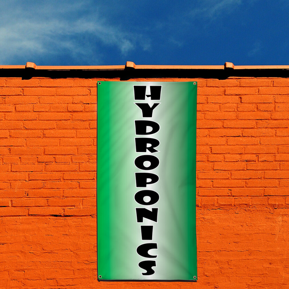 Vertical Vinyl Banner Multiple Sizes Hydroponics Business Business Outdoor