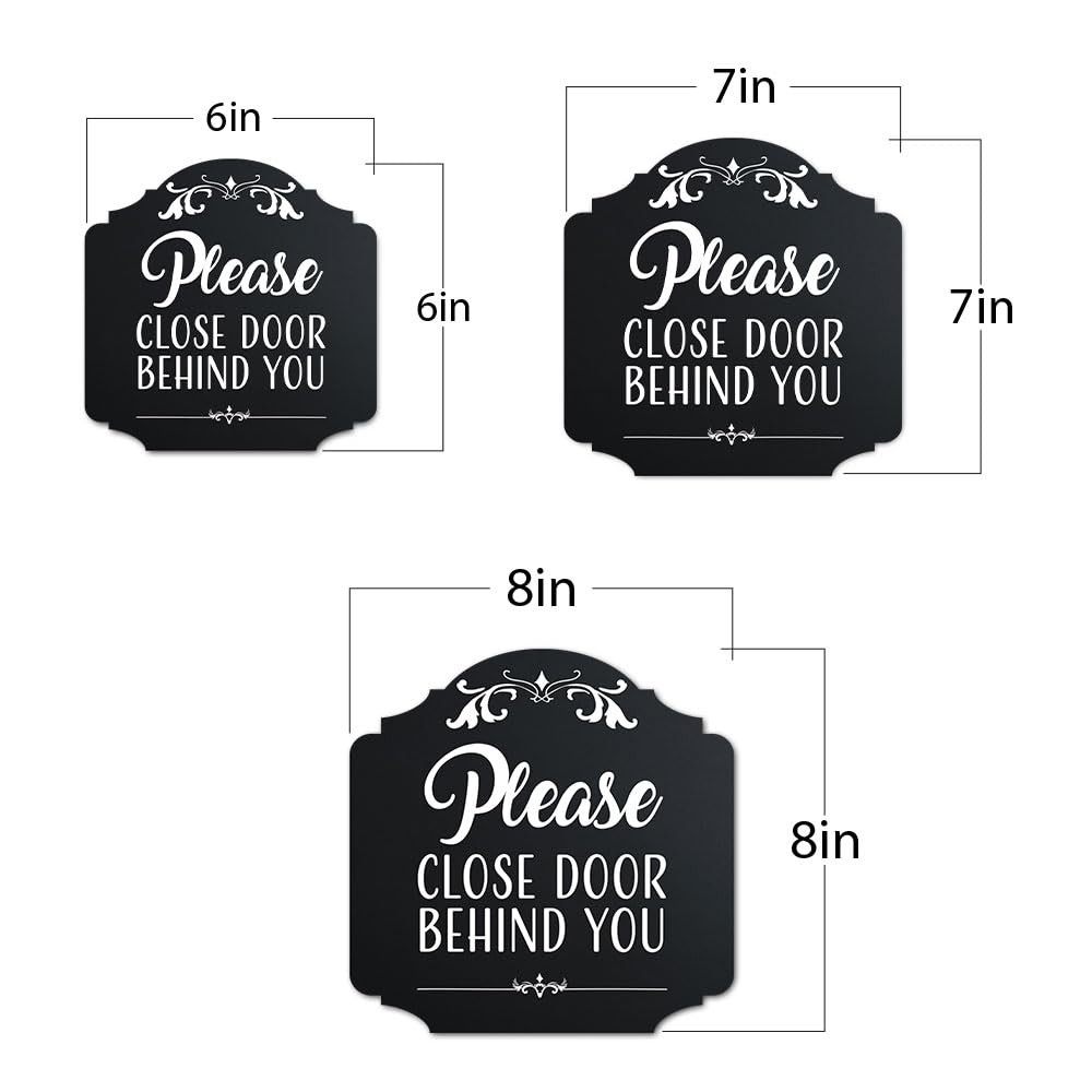 Please Close Door Behind You Wall Sign Home Office Decor Large Notice Plaque