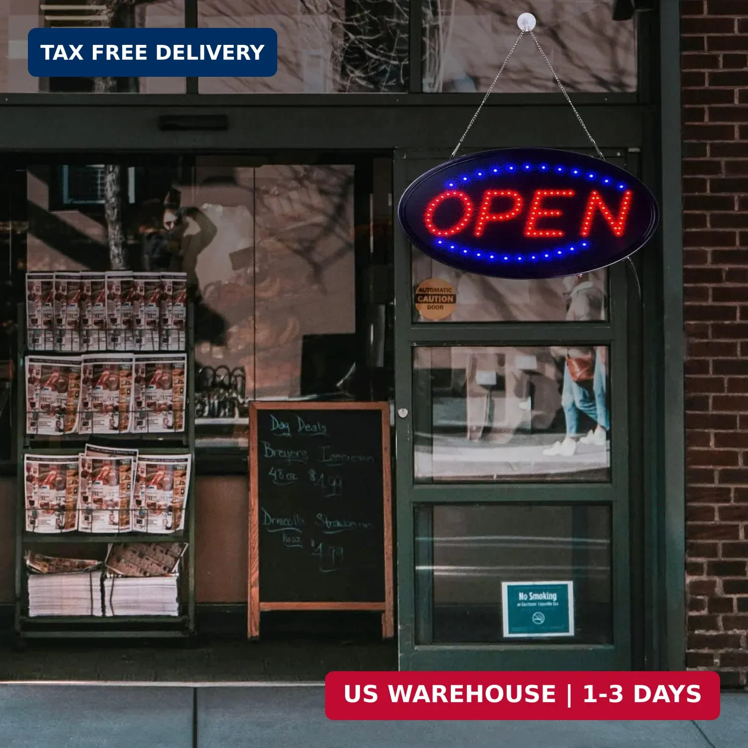 KEBE LED Open Sign, 19&Prime;x10&Prime; Bright High Visibility Advertisement Board Electric