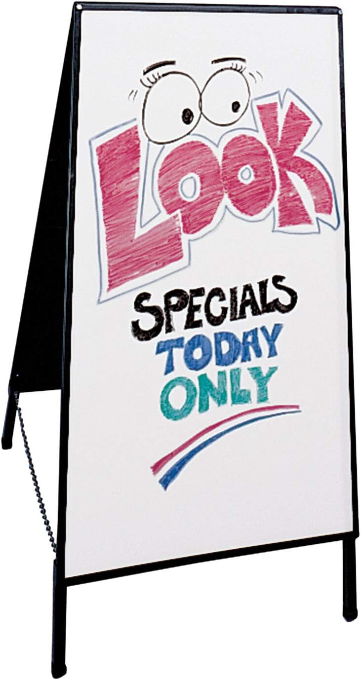 Dry Erase Board A-Frame Sidewalk Sale Sign 41 » x 21 » Back Magnetic Double Side