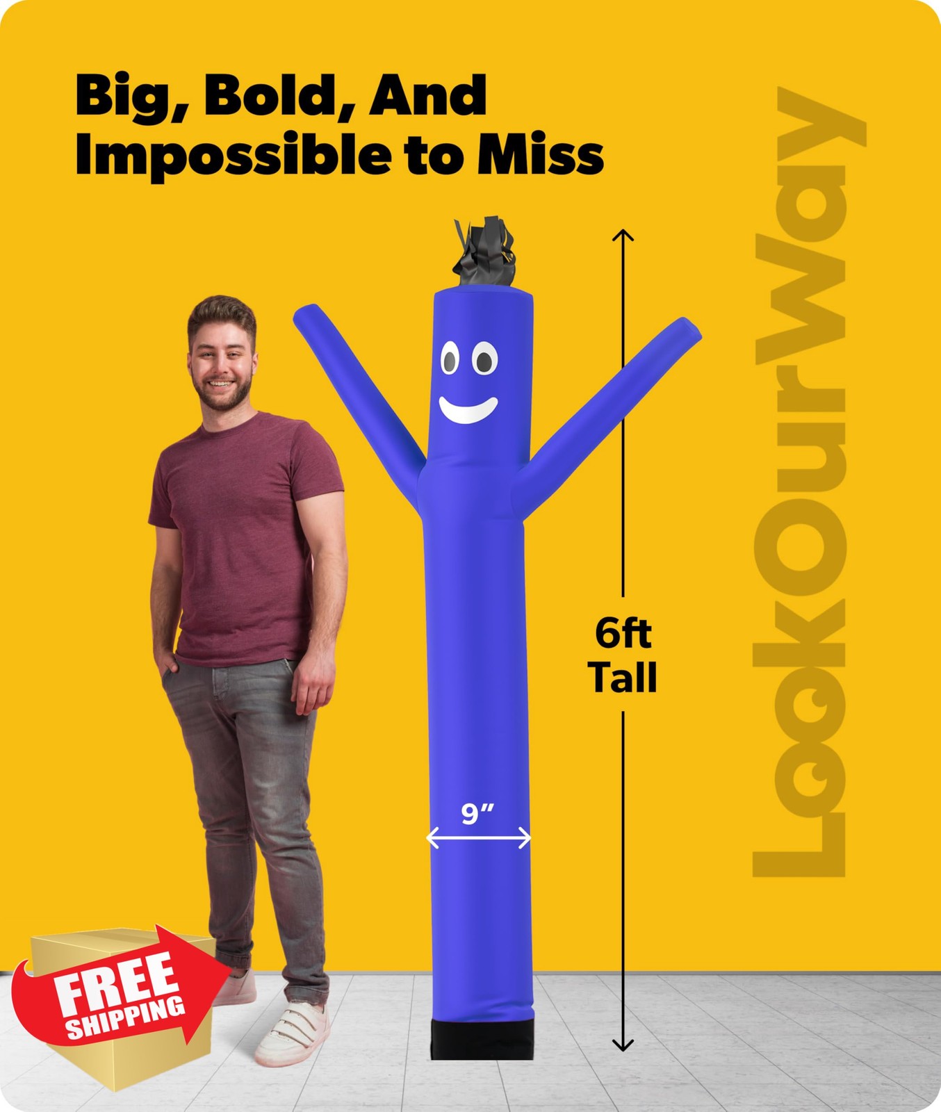 LookOurWay 7ft Blue Air Dancer Tube Man