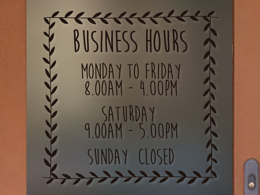 LEAVES COOL STORE ORIGINAL BUSINESS HOURS COLORS and Sizes PERSONALIZED Sign