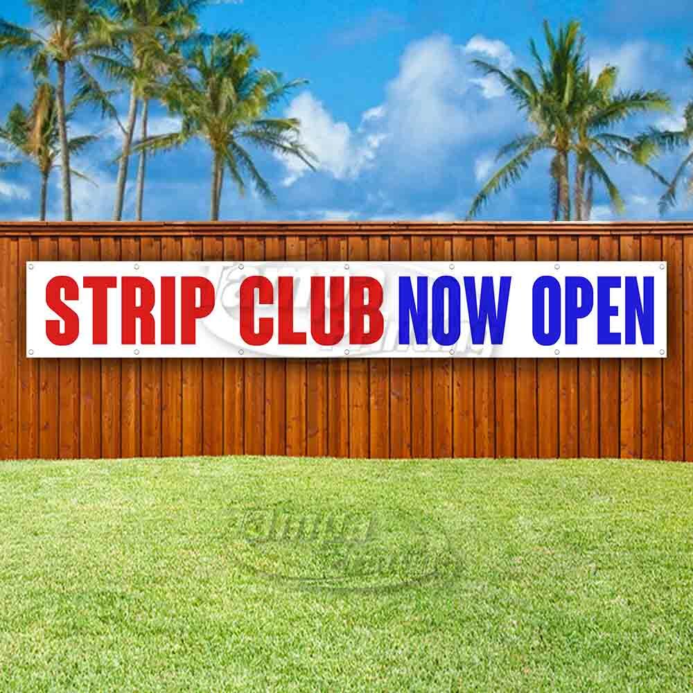 STRIP CLUB NOW OPEN Advertising Vinyl Banner Flag Sign LARGE HUGE XXL SIZE