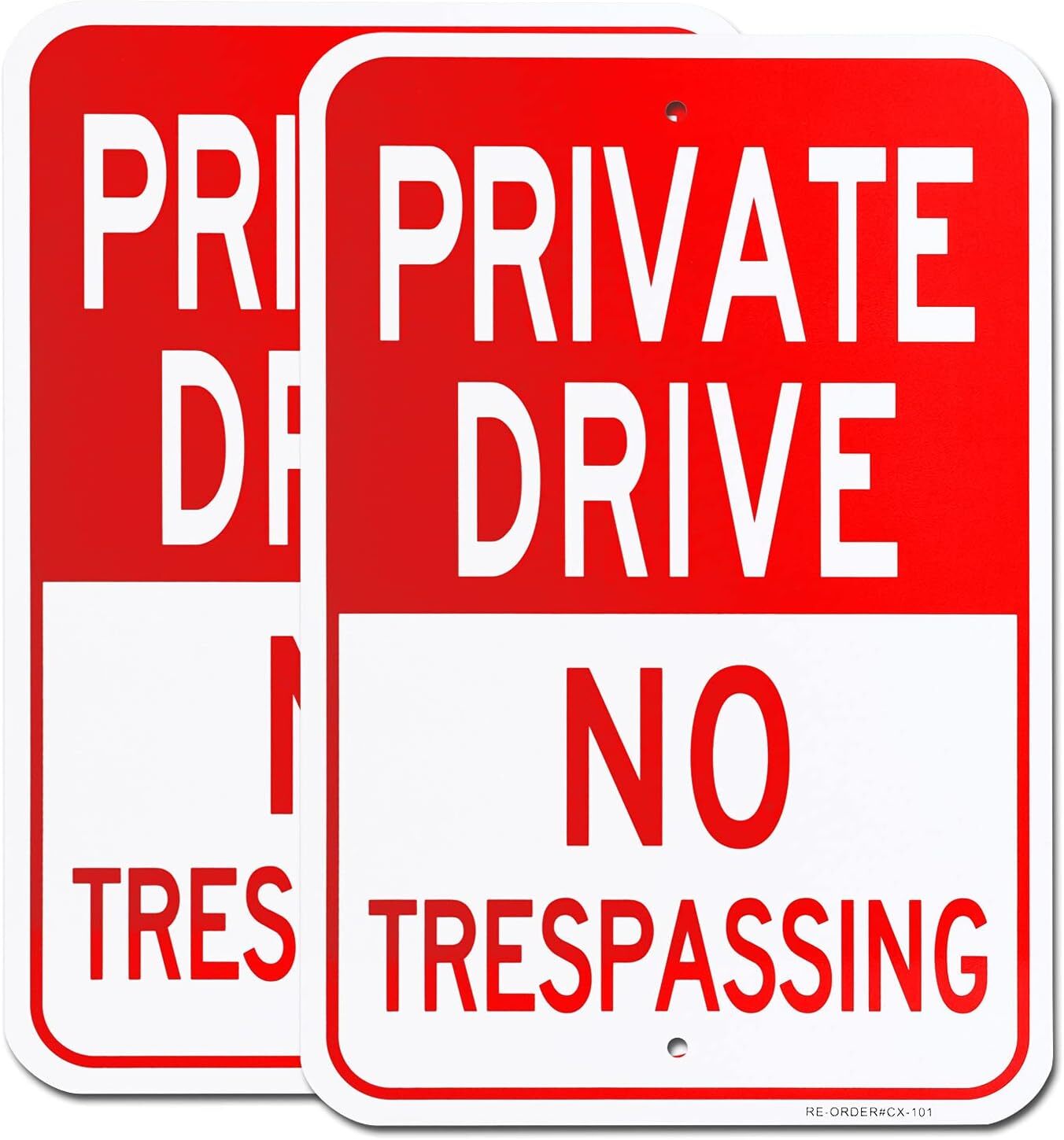 Paquete De 2 Senales De Prohibido El Paso De Private Drive, 12 » X 18 » .63 …