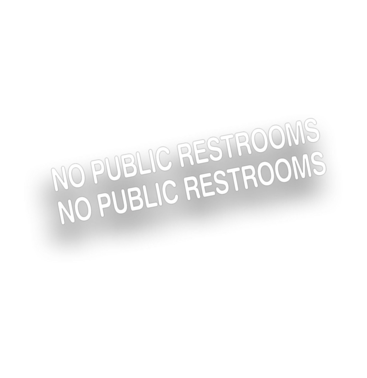Office Business Shop Entrance Glass Door Decal Sticker NO PUBLIC RESTROOMS WHT L