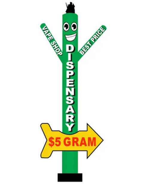 20Ft Dispensary $5 Gram Air Inflatable Dancer with Arrow
