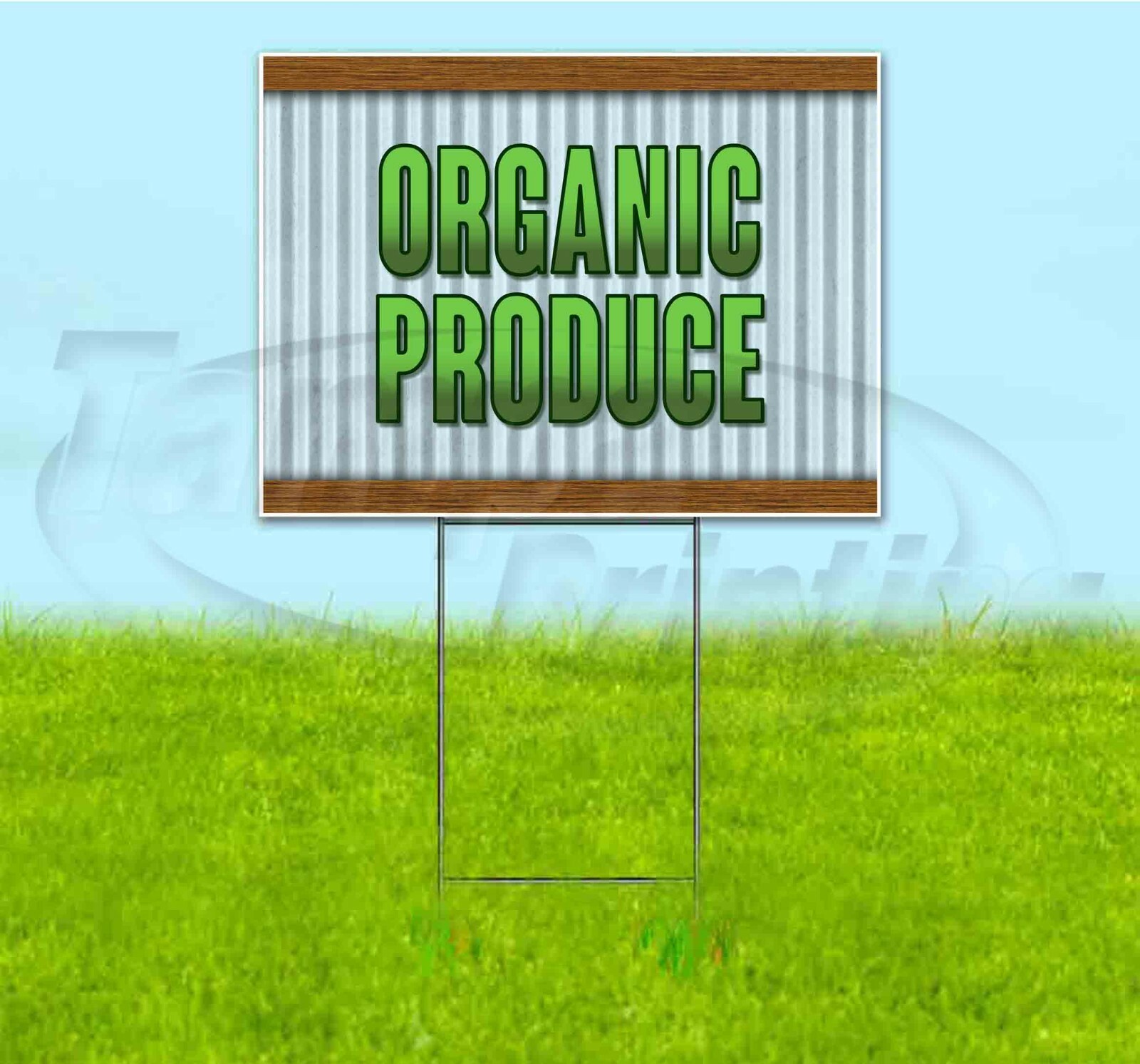 ORGANIC PRODUCE 18×24 Yard Sign WITH STAKE Corrugated Bandit USA BUSINESS FRESH