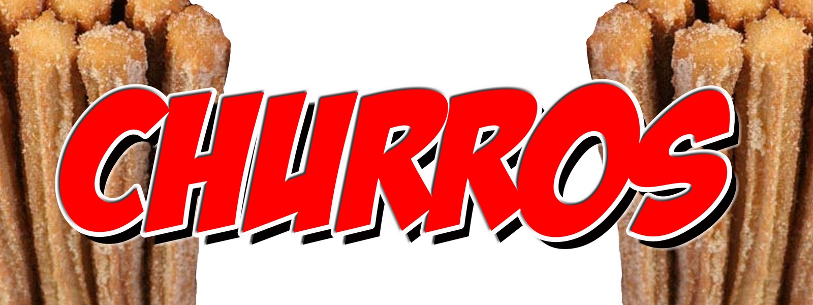 CHURROS Concession Decal mexican churro mix fair signs cart trailer stand