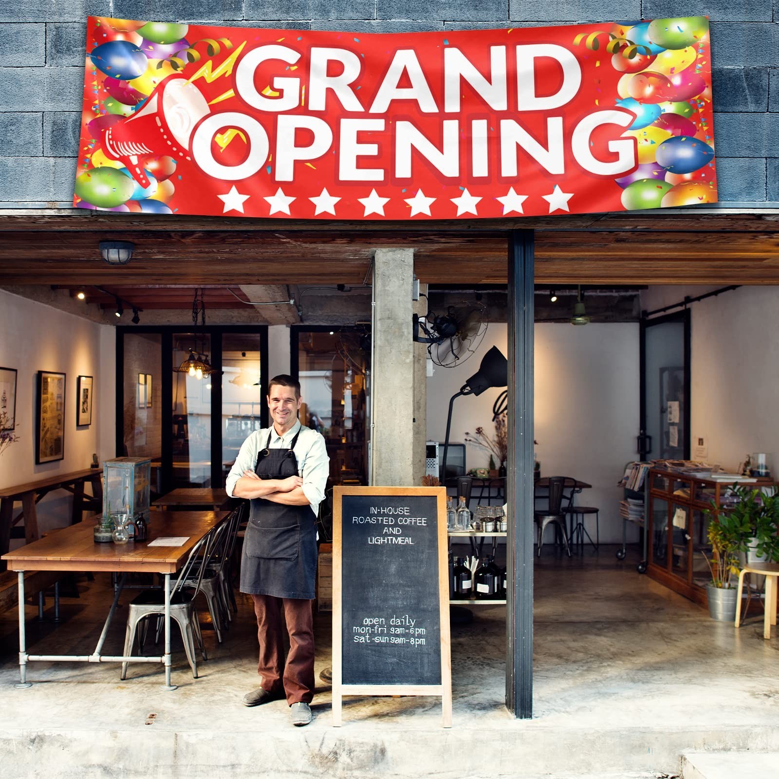 New Store Grand Opening Banner Sign with Rope Durable Oxford Cloth Material new