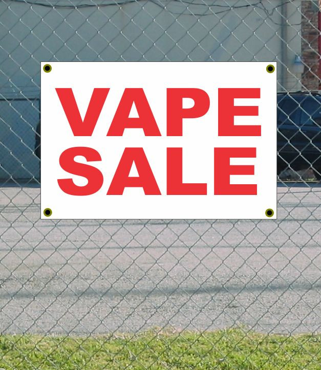 2×3 VAPE SALE Red & White Banner Sign NEW Discount Size & Price FREE SHIP