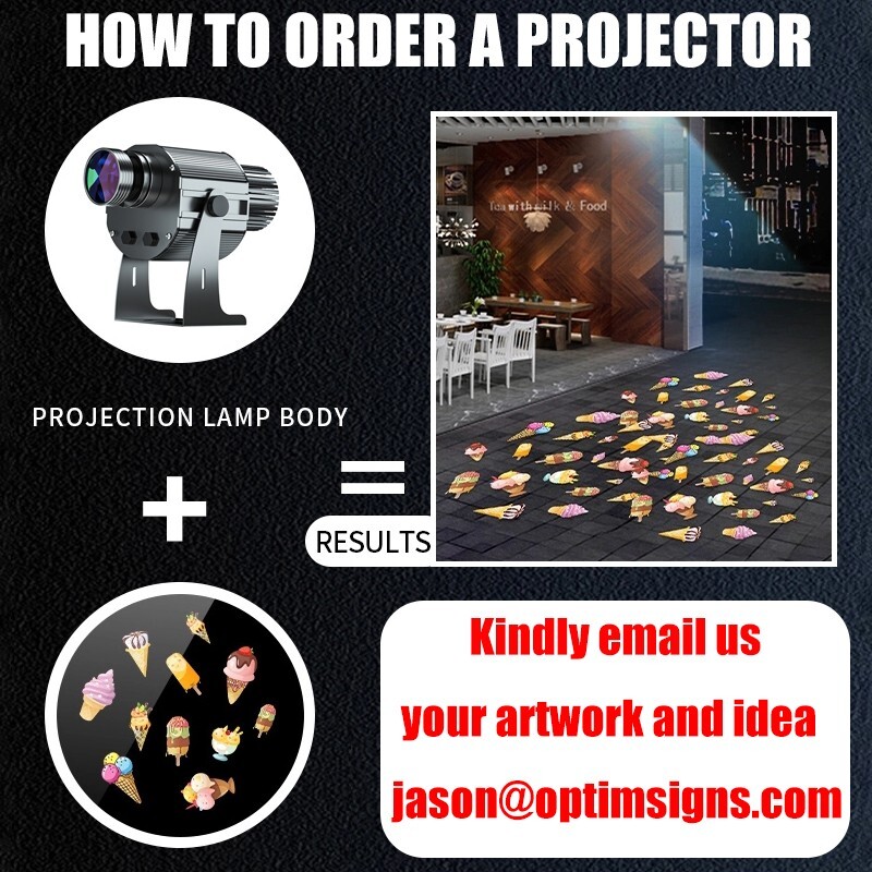 300W Creative Dynamic Pattern Led Gobo Logo Projector Waterproof Porjection