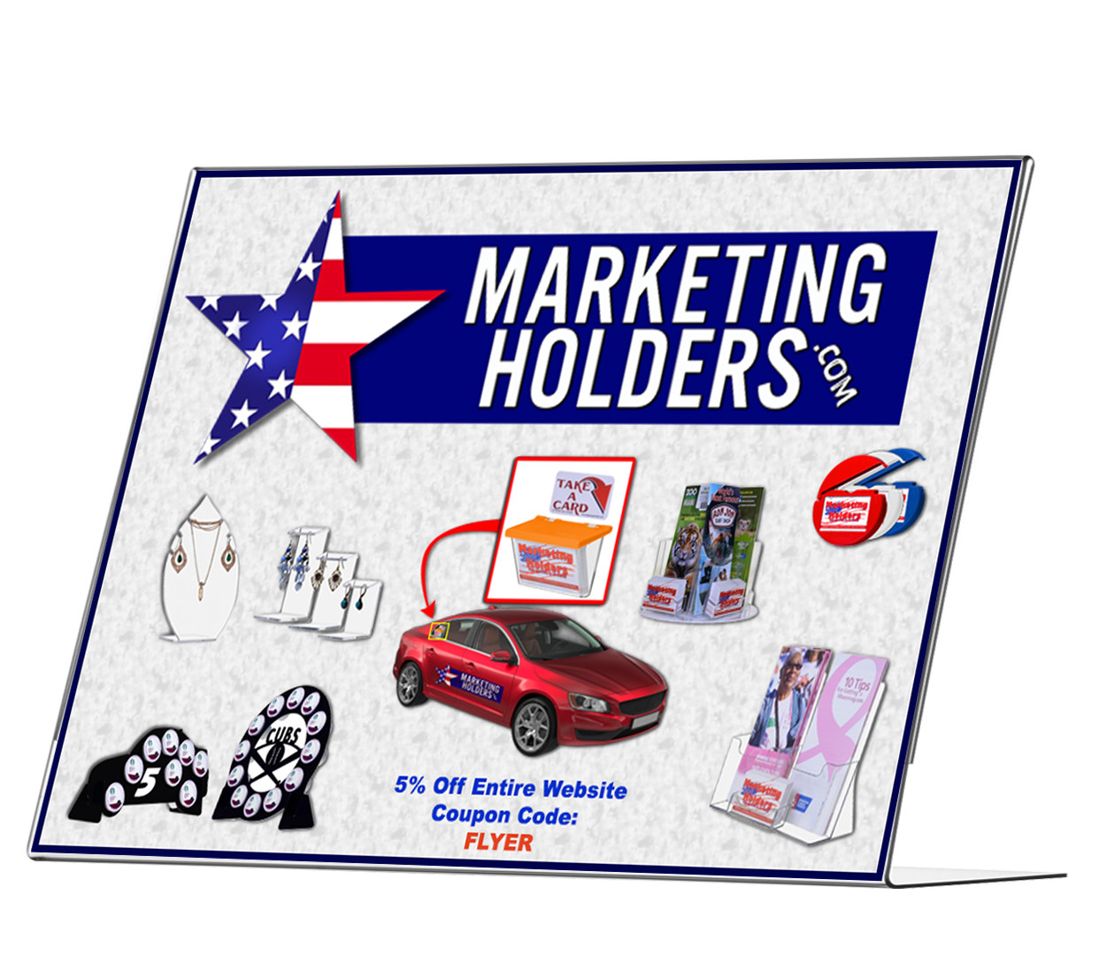 Counter Tabletop Business Advertisment Sign Menu Product Photo Display Frame