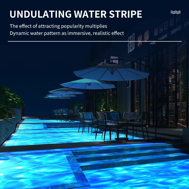 40W-600W Waterproof Outdoor Water Wave Ripple Ocean Effect GOBO Light Projector