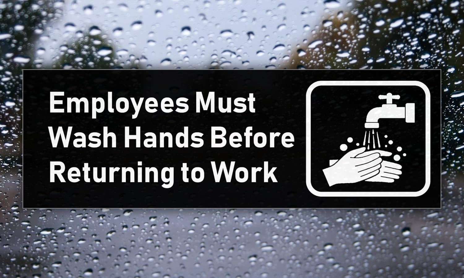5 Pack Employees Must Wash Hands before Returning to Work Sign 9 X 3 Inches 1…