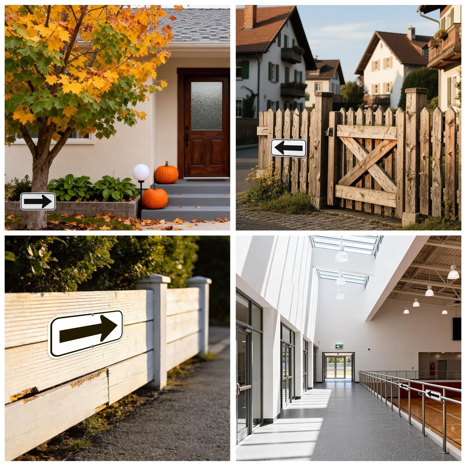 Arrow Sign, for Indoor or Outdoor Use Aluminum Reflective Signs Rust Free