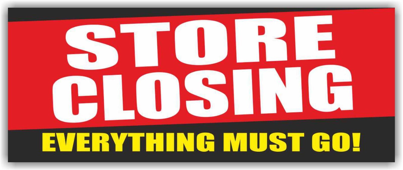 STORE CLOSING EVERYTHING MUST GO Advertising Banner Vinyl Sign Sale Discount