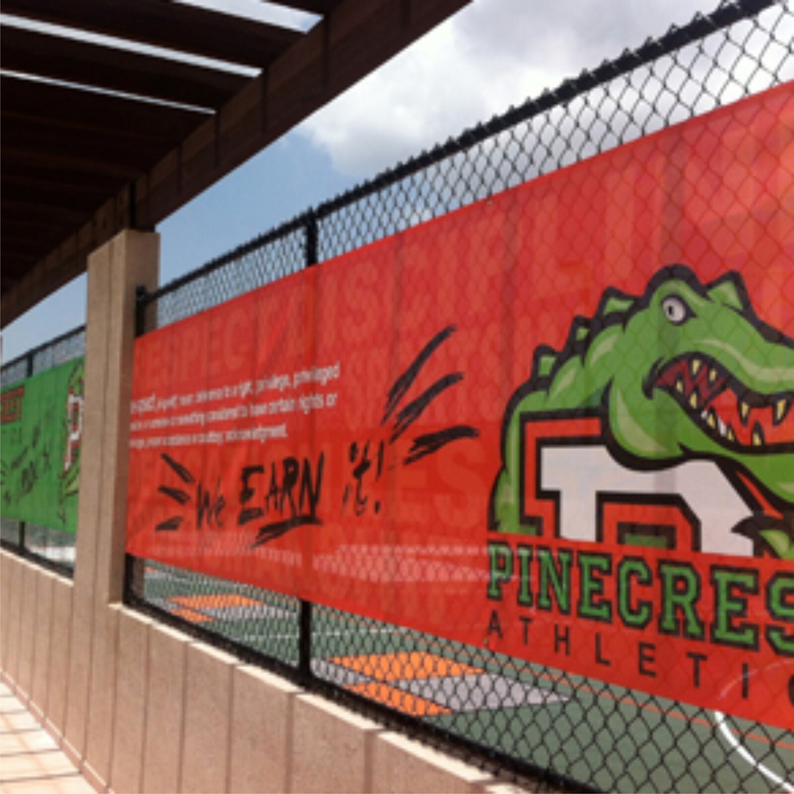 Custom Mesh Banner, Strip Mesh perforated Air Flow Vinyl, For Windy Fence Sign