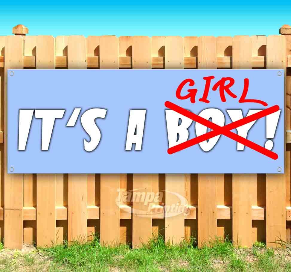 IT&rsquo;S A GIRL Advertising Vinyl Banner Flag Sign Many Sizes USA BABY SHOWER REVEAL