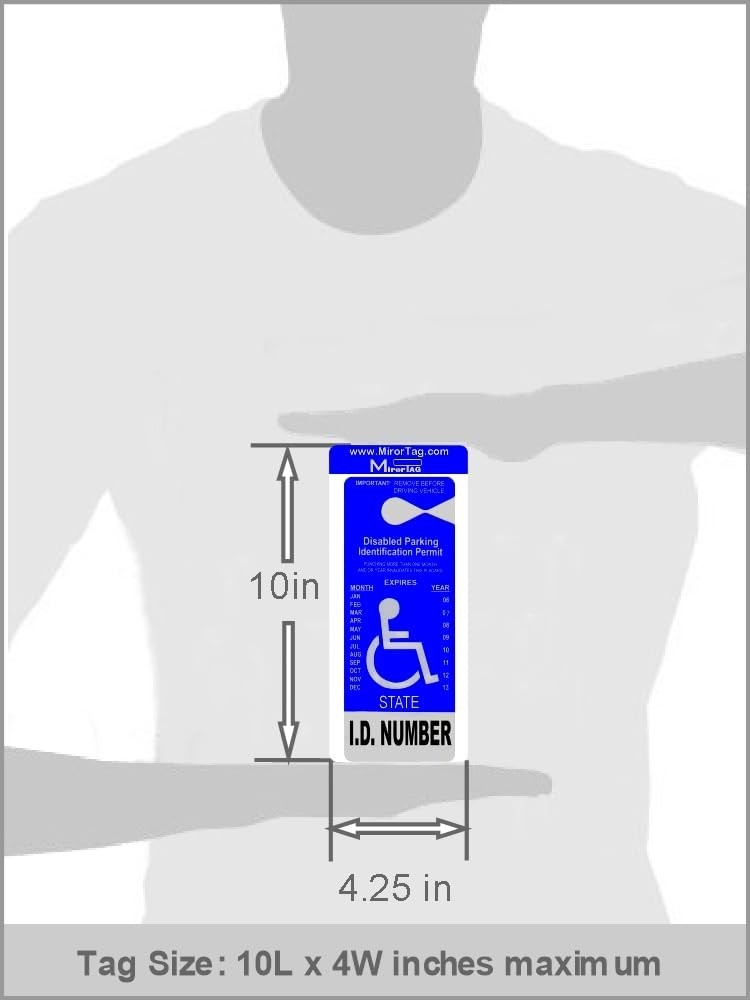 Handicap Parking Placard Holder – Magnetic Display for Disabled Permit Tag, USA