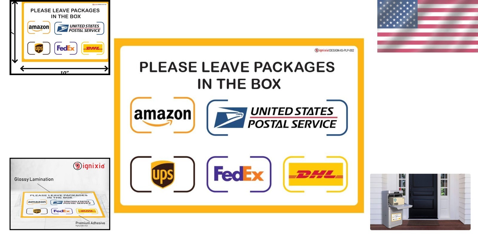 High-Visibility Package Delivery Sign for Home & Office – 2 Pack, 10 x 7 Inches