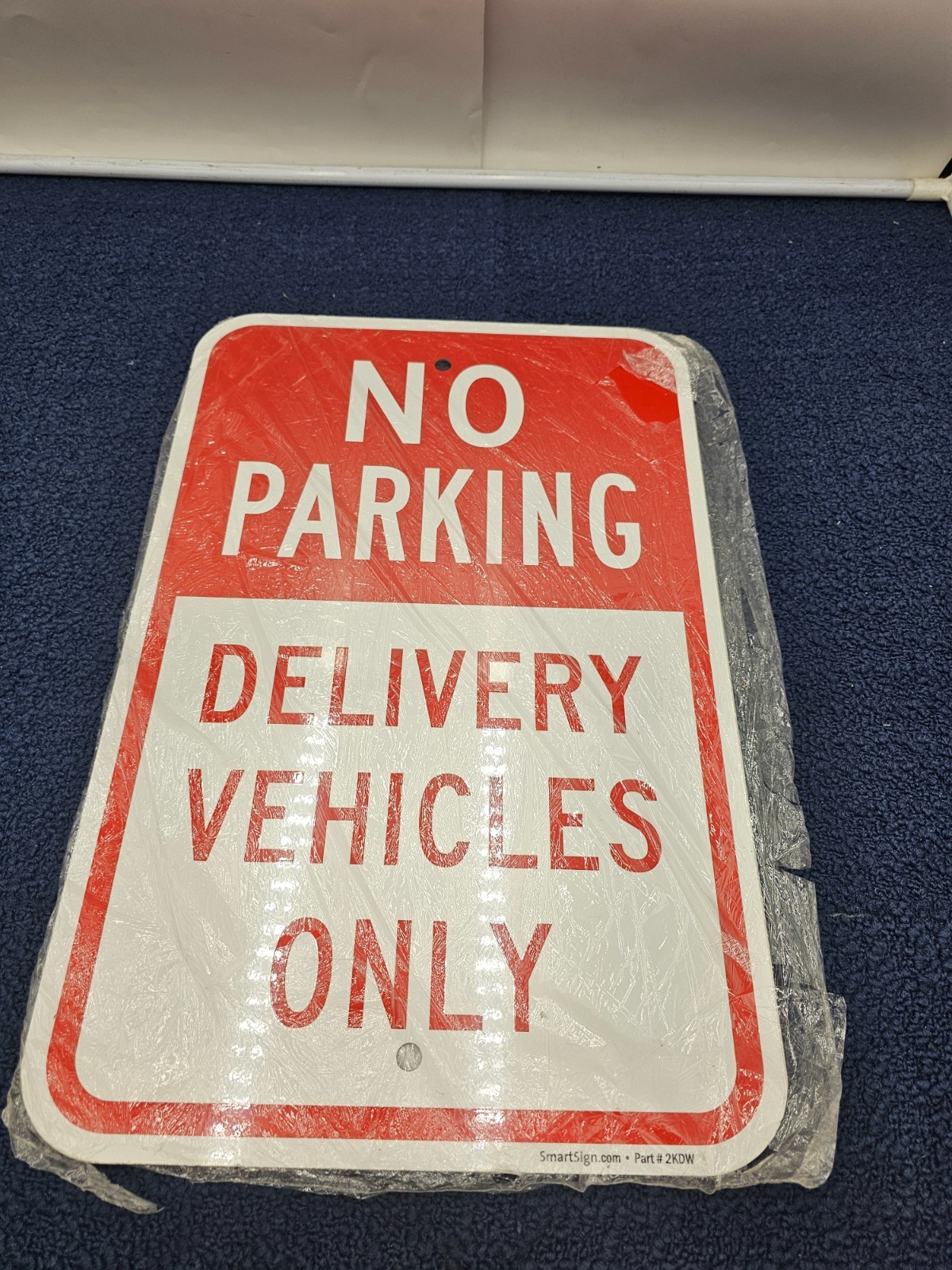 SmartSign 2KDW 12&Prime; x 18&Prime; No Parking Delivery Vehicles Only Sign Aluminum