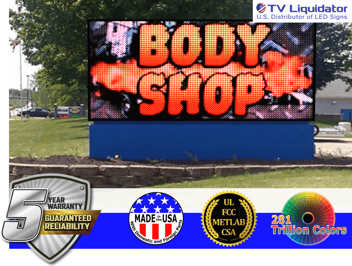 91&Prime; x 40&Prime; Industrial Full Color LED Sign ~ UL, MET, CSA, FCC – TV Liquidator