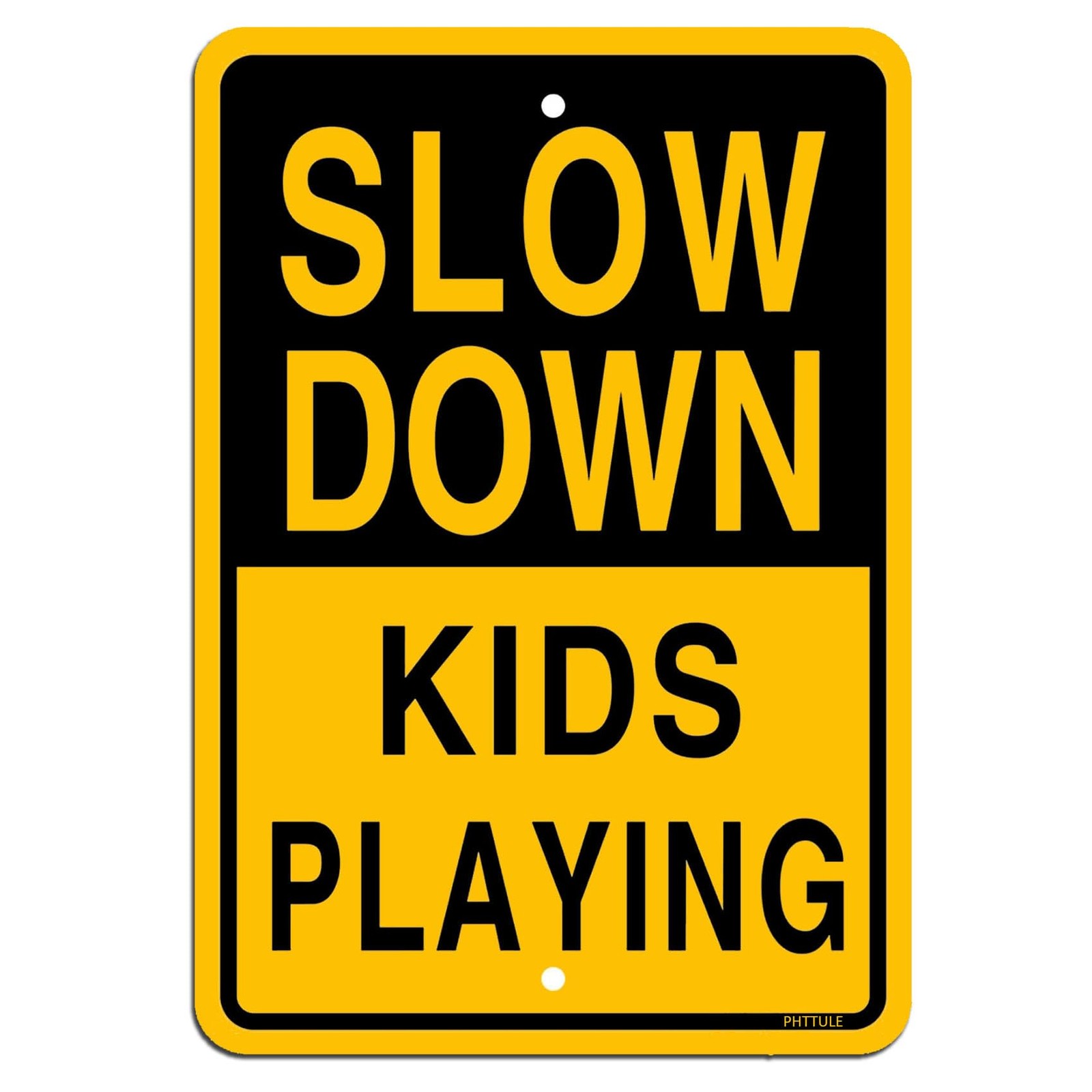 Slow Down Kids Playing Sign,18 x12 Inches Children at Play Sign for Street, R