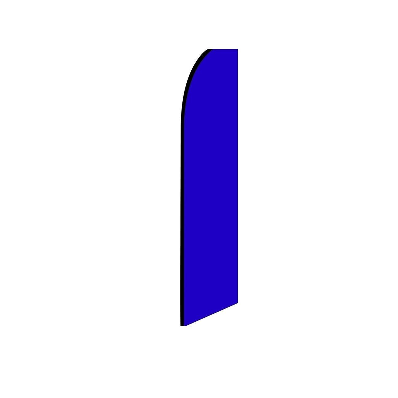 Solid Purple Swooper Flutter Feather Flag | 3ft W x 11.5ft Tall