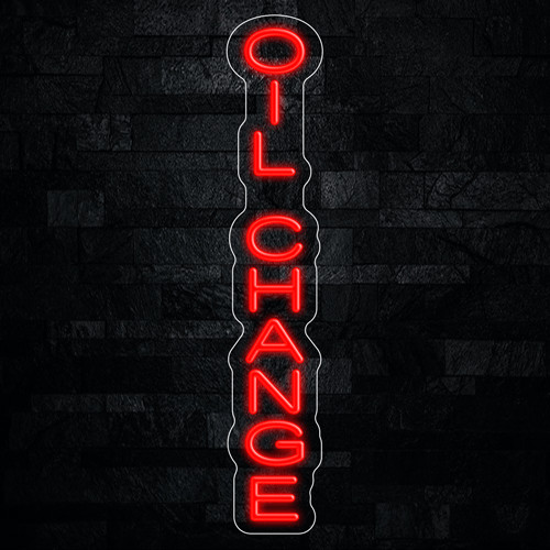 Oil Change LED Neon Sign 5&Prime;L x 27&Prime;H #32529