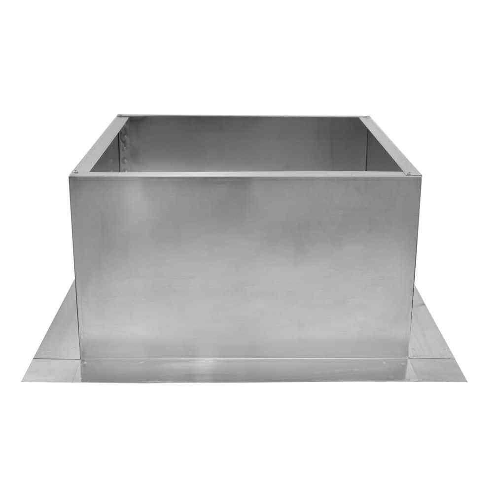 Aluminum Preassembled Roof Curb Box Is 21 In. Wide X 21 In. Long X 12 In. High