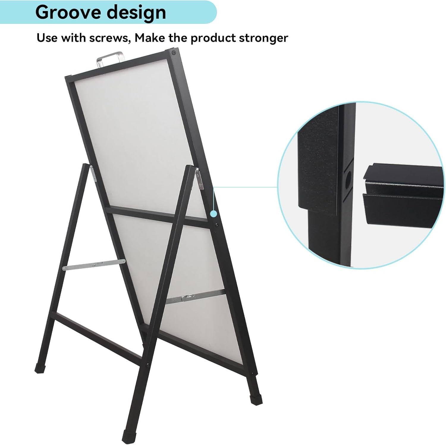 A Frame Sign Heavy-Duty 24×36 Inch Sandwich Board inches, Black