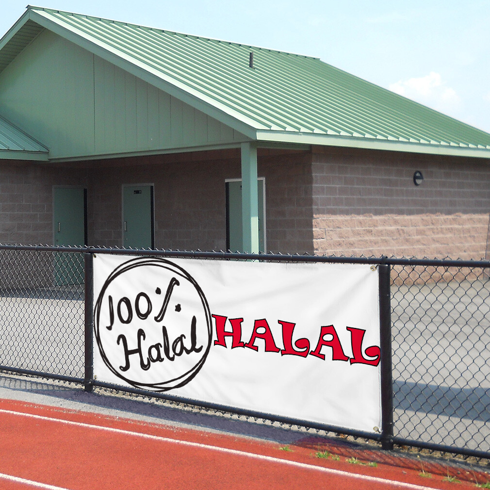 Vinyl Banner Multiple Sizes Halal 100% Halal Advertising Printing Outdoor