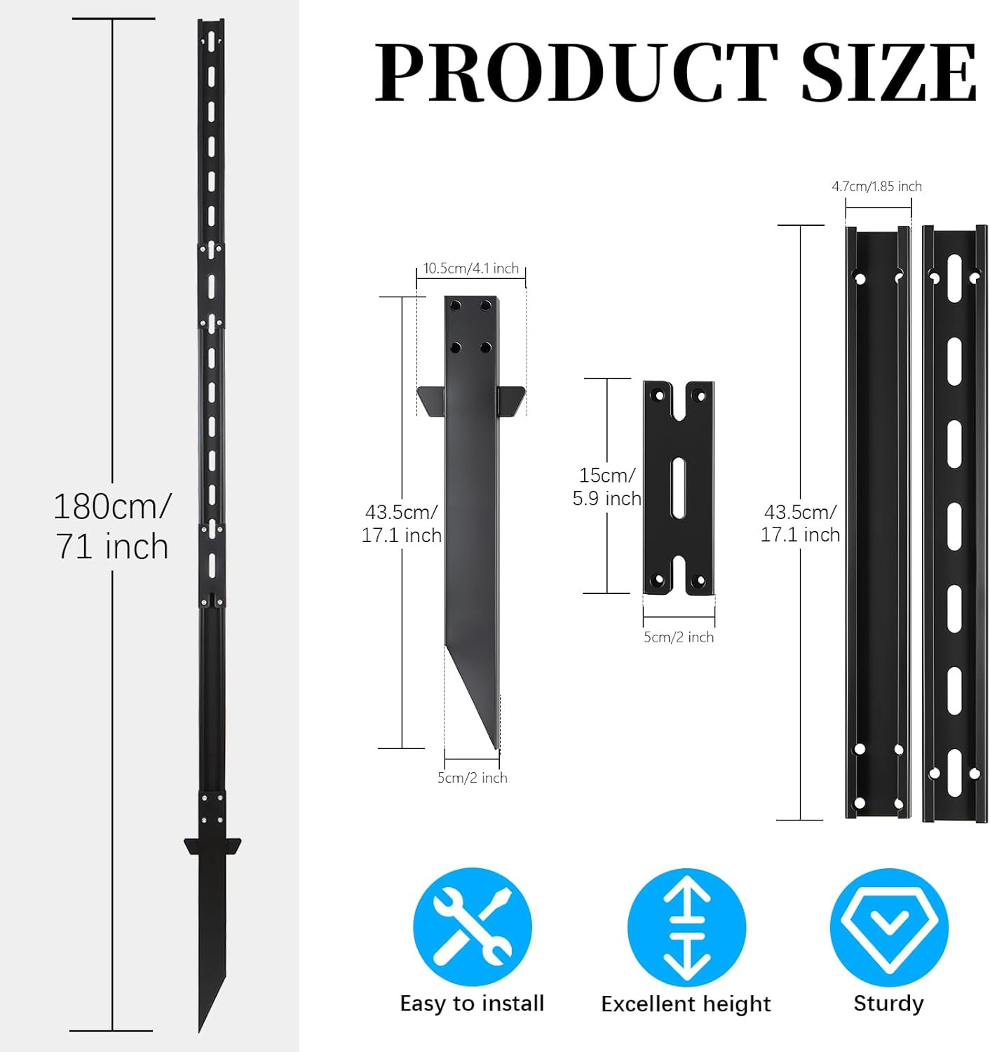 Heavy Duty 6 Ft Yard Sign Stakes – Rust-Proof Outdoor Sign Holder Stand